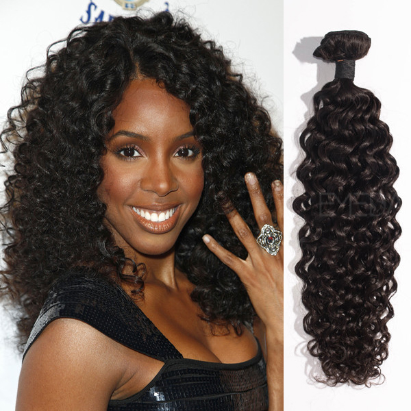 Peruvian virgin hair Kinky curl extensions  LJ23